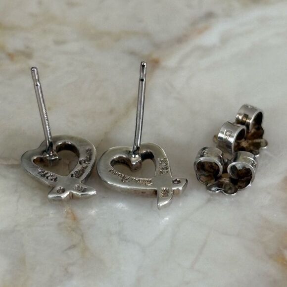 Tiffany & Co. Paloma Picasso Loving Heart Earrings Sterling Silver - Picture 8 of 9